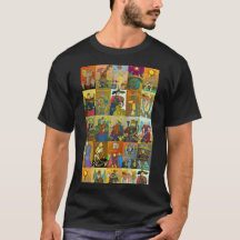 Tarot av Marseille t-shirt hel däckskonst färgstar