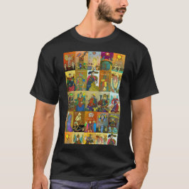 Tarot av Marseille t-shirt hel däckskonst färgstar