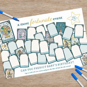 Tarot Baby Shower förfaller födelsedatum: Guing Ga Poster
