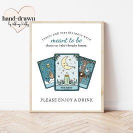 Tarot Baby Shower Framable Drinks Bord-tecken Poster