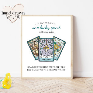 Tarot Baby Shower Hitta spelsignalen i Nappar Poster