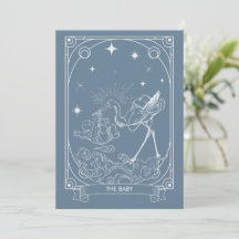 Tarot Baby Shower-inbjudan, kelestial & Mystical