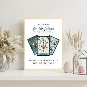 Tarot Baby Shower Önskningar för Baby Aktivitetssk Poster