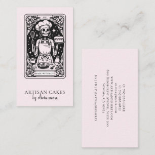 Tarot Baker Blush Rosa Konditor Visitkort