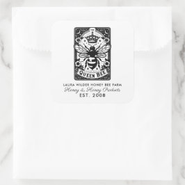 Tarot Bee Theme Honungsbin Apiary Farm Bebiodling Fyrkantigt Klistermärke