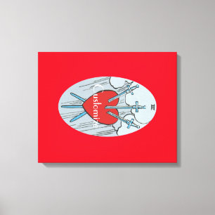 Tarot Card 3-svärd Thunder_Cove Canvastryck