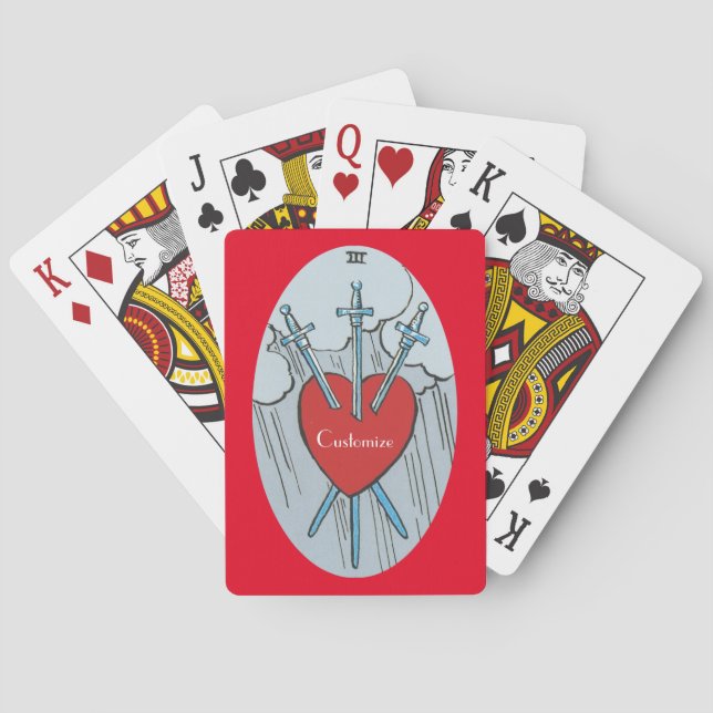Tarot Card 3-svärd Thunder_Cove Casinokort (Baksidan)