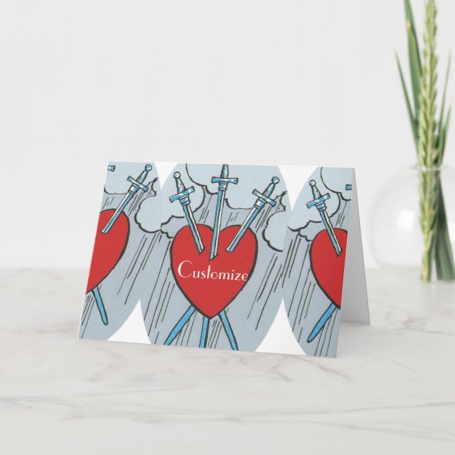 Tarot Card 3-svärd Thunder_Cove Kort (Framsida)