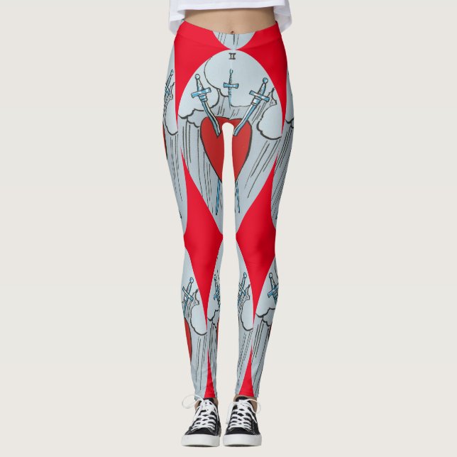 Tarot Card 3-svärd Thunder_Cove  Leggings (Framsida)
