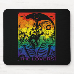 Tarot Card, Älskare Rainbow Kissing Lesbisk Skel Musmatta