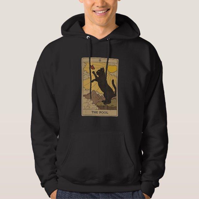 Tarot Card Cat  The Fool Hoodie (Framsida)