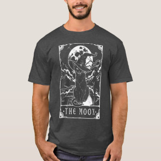 Tarot Card Crescent Moon And Black Cat Witch Hat H T Shirt