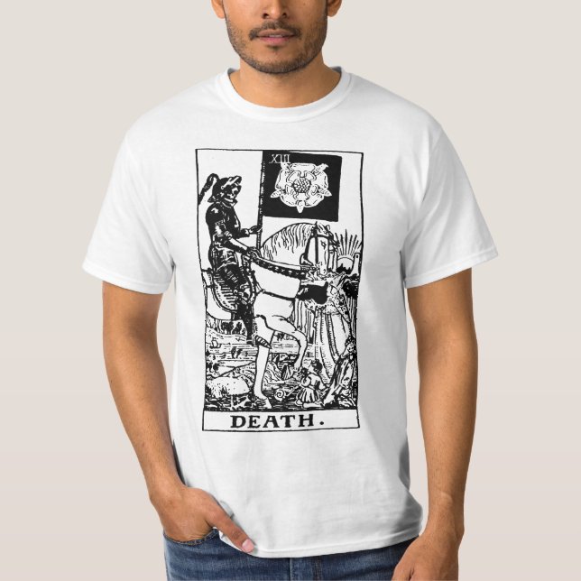 Tarot Card DATH Halloween Costume T Shirt (Framsida)
