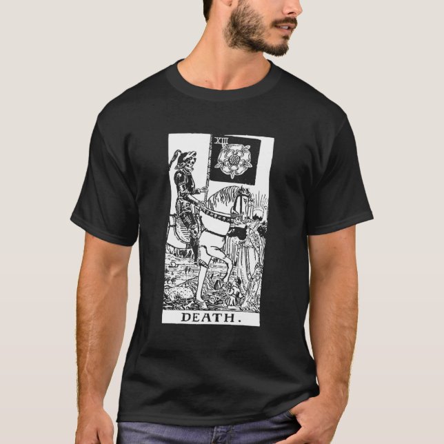 Tarot Card-dödsmål T Shirt (Framsida)