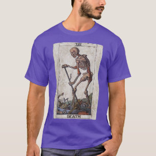Tarot Card Dödsskeleton Atheist Occult Pagan Wit T Shirt