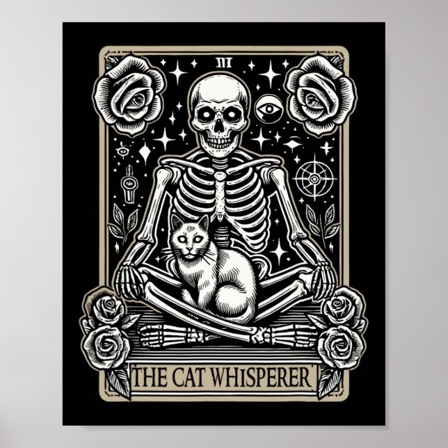 Tarot Card Emo gotiic - Occult the Cat Whisperer Poster (Framsidan)