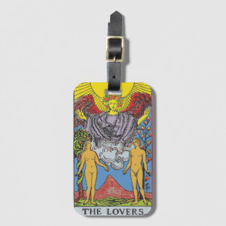 Tarot Card-fotnoter i Älskare Bagagebricka