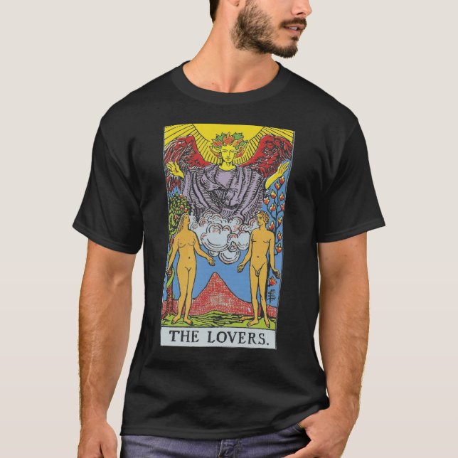 Tarot Card-fotnoter i Älskare T Shirt (Framsida)