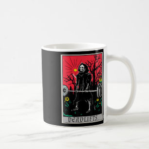 Tarot Card Funny Gym Deadlifts Workout Deadlift Fi Kaffemugg