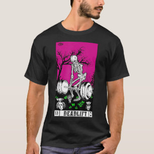 Tarot Card Funny Gym Deadlifts Workout Occult Read T Shirt