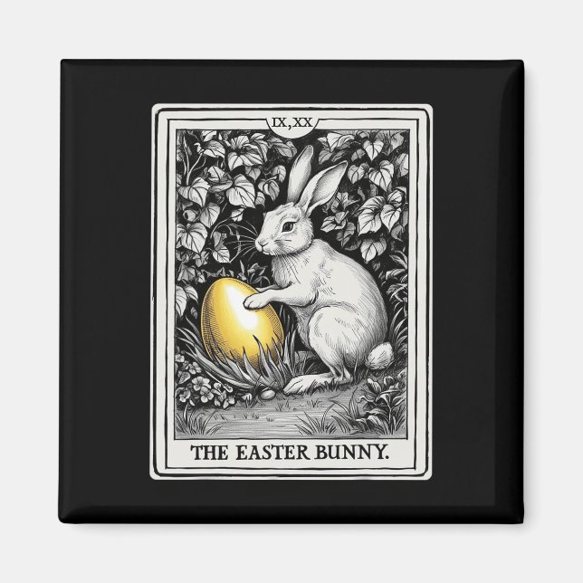 Tarot Card Glad påsk Bunny Vår Påskägg Ea Magnet (Framsidan)