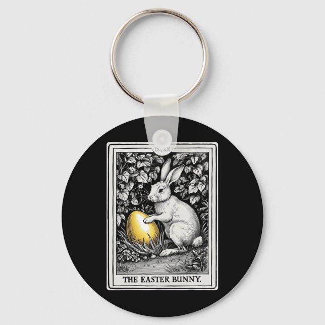 Tarot Card Glad påsk Bunny Vår Påskägg Ea Nyckelring (Framsida)