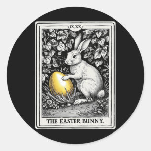 Tarot Card Glad påsk Bunny Vår Påskägg Ea Runt Klistermärke