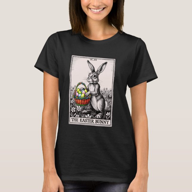 Tarot Card Glad påsk Bunny Vår Påskägg Ea T Shirt (Framsida)