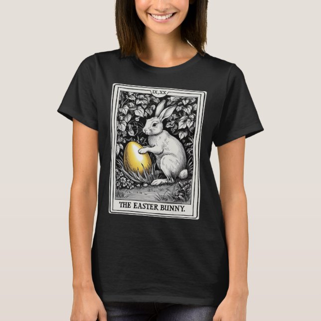 Tarot Card Glad påsk Bunny Vår Påskägg Ea T Shirt (Framsida)