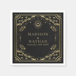 Tarot Card Gothic Bröllop Pappersservett