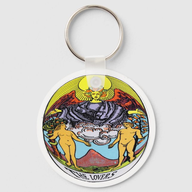 Tarot Card i Älskare Nyckelring (Framsida)