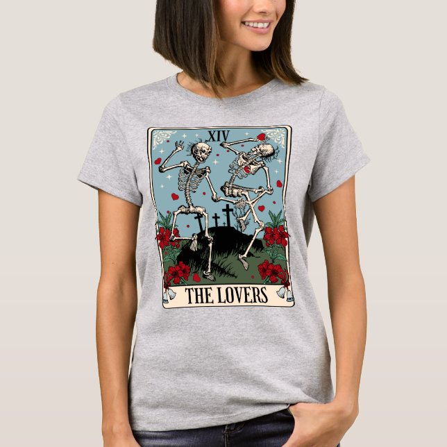 Tarot Card i Älskare T Shirt (Framsida)