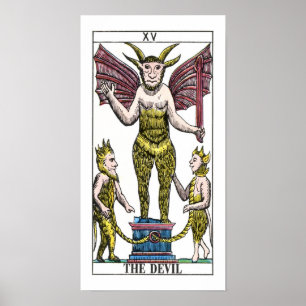Tarot Card i Djävulen Poster