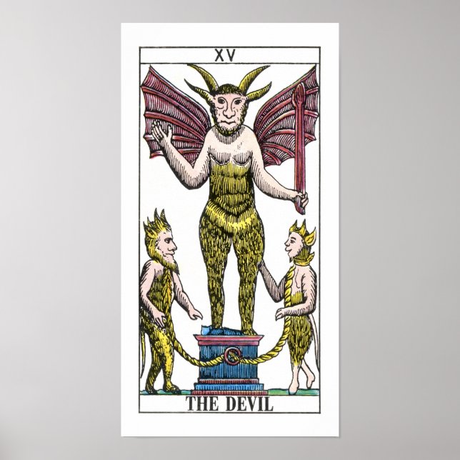 Tarot Card i Djävulen Poster (Framsidan)