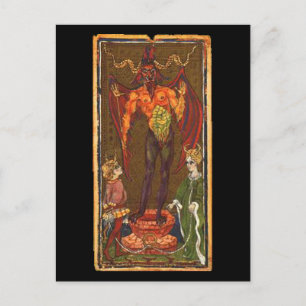 Tarot Card i Djävulen Vykort