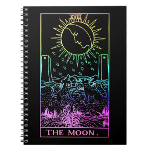 Tarot Card i Måne Anteckningsbok