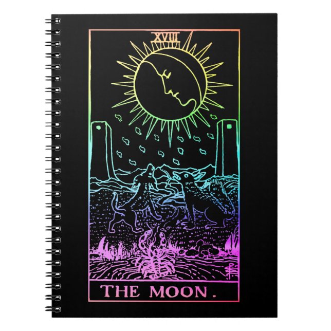 Tarot Card i Måne Anteckningsbok (Framsidan)