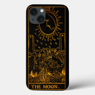 Tarot Card i Måne Guld och Svart Major Arcan