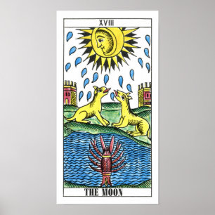 Tarot Card i Måne Poster