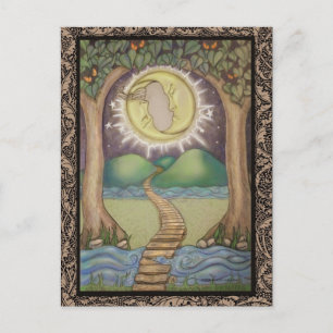 Tarot Card i Måne Vykort