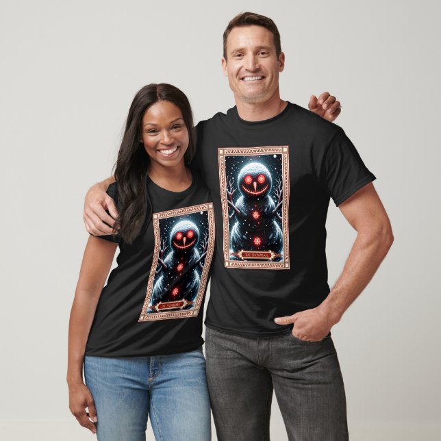 Tarot Card i Snögubbe T Shirt (Unisex)