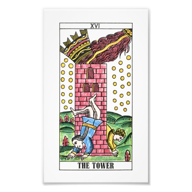 Tarot Card i Torn Fototryck (Framsidan)