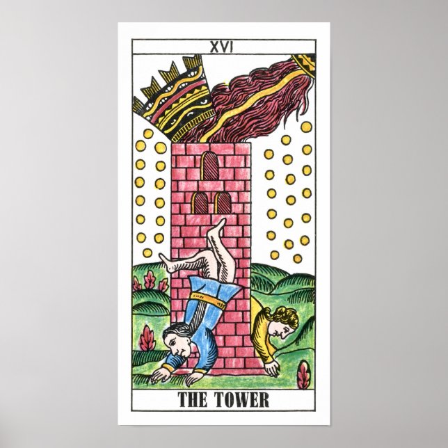Tarot Card i Torn Poster (Framsidan)