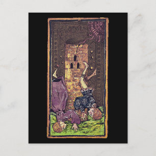 Tarot Card i Torn Vykort