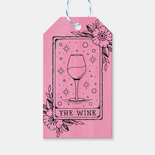Tarot Card i Vin Presentetikett (Framsidan)