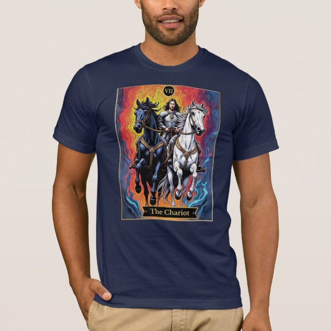 Tarot Card-illustration, Chariot T Shirt (Framsida)