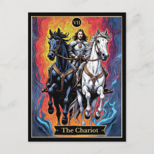 Tarot Card-illustration, Chariot Vykort