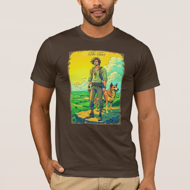 Tarot Card-illustration, fool T Shirt (Framsida)