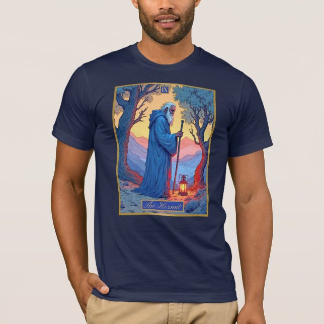 Tarot Card-illustration, Hermit T Shirt (Framsida)
