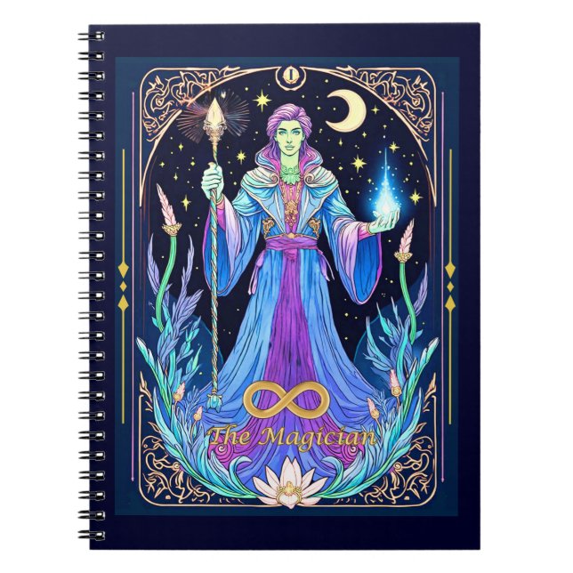 Tarot Card Illustration, Magician Anteckningsbok (Framsidan)